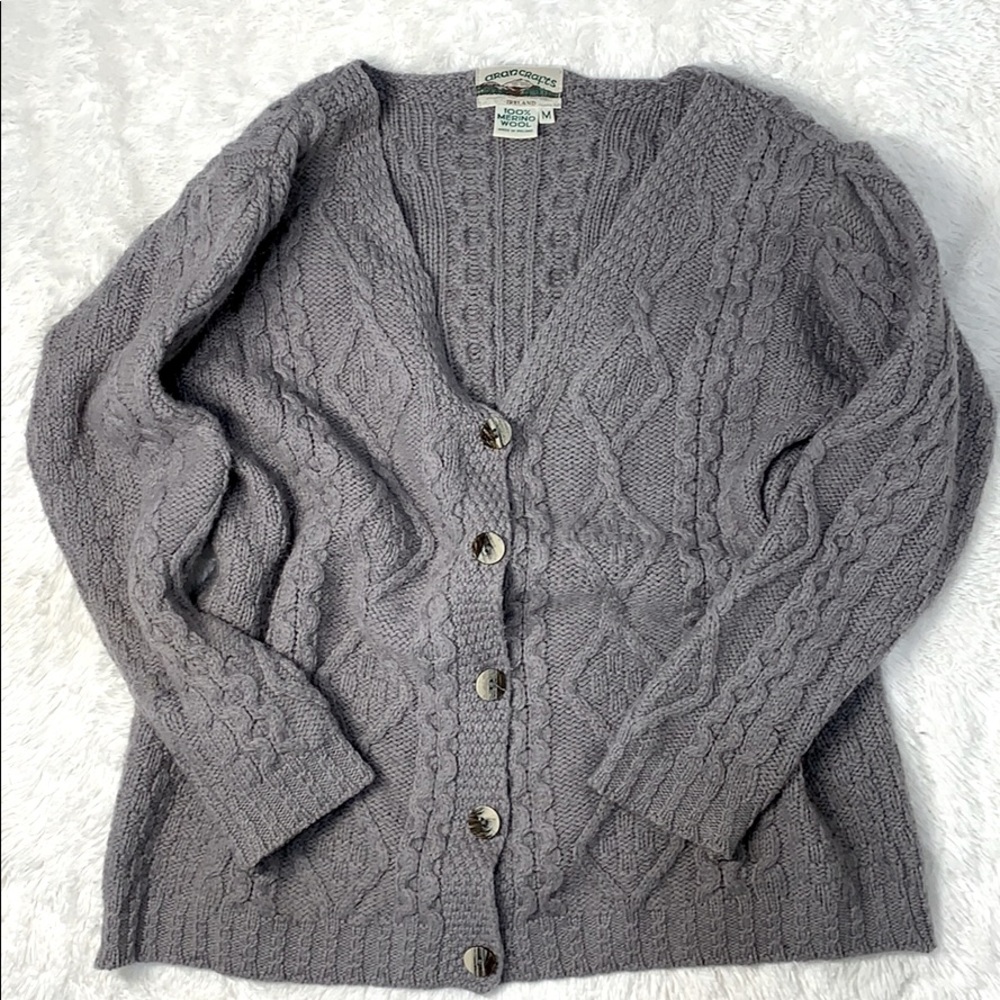 Fishermen nautical 100% merino wool cable knit.